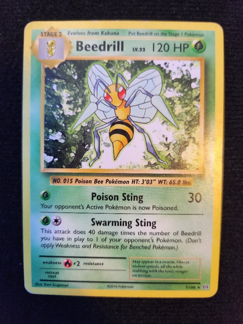 Beedrill (007/108) - Pokémon Trading Card Game - XY Evolutions (2016)